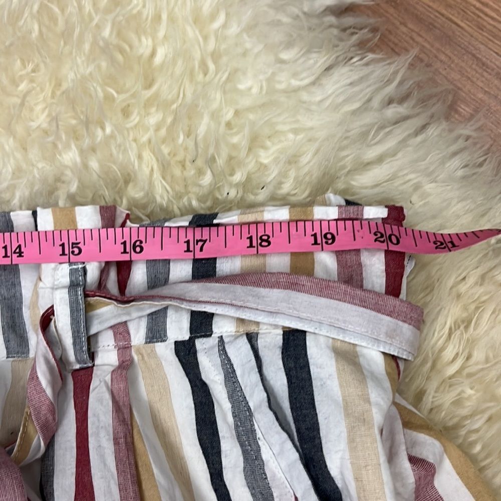 Forever 21+ Striped Cotton Paper Bag Shorts 3X - Picture 6 of 6
